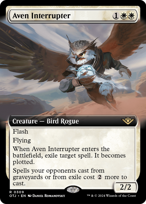 Aven Interrupter (Extended Art) (OTJ-309) - Outlaws of Thunder Junction: (Extended Art) Foil