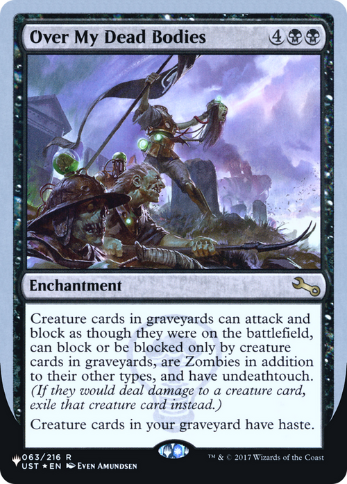 Over My Dead Bodies (LIST-063/216) - The List (Unfinity Foil Edition) Foil