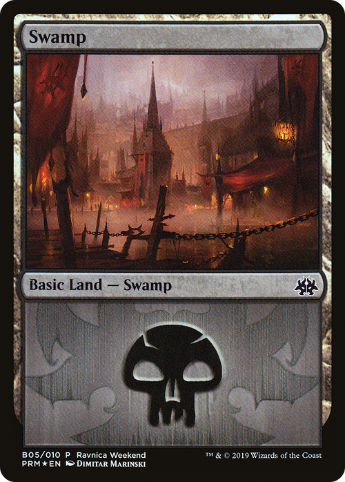 Swamp - Rakdos (B05) (LARP-B05) - RNA Ravnica Weekend Foil