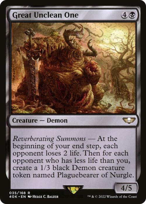 Great Unclean One (40K-035) - Warhammer 40,000 Commander