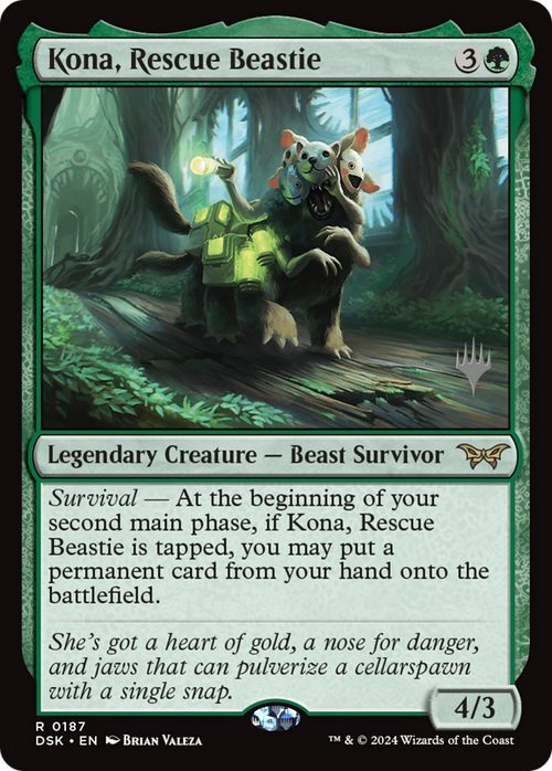 Kona, Rescue Beastie (0187) (PPDSK-187) - Duskmourn: House of Horror Promos Foil
