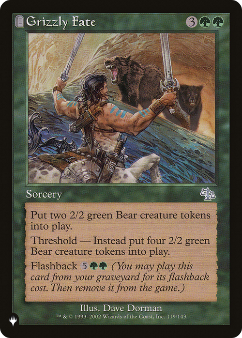 Grizzly Fate (LIST-JUD-119) - The List: (tombstone)