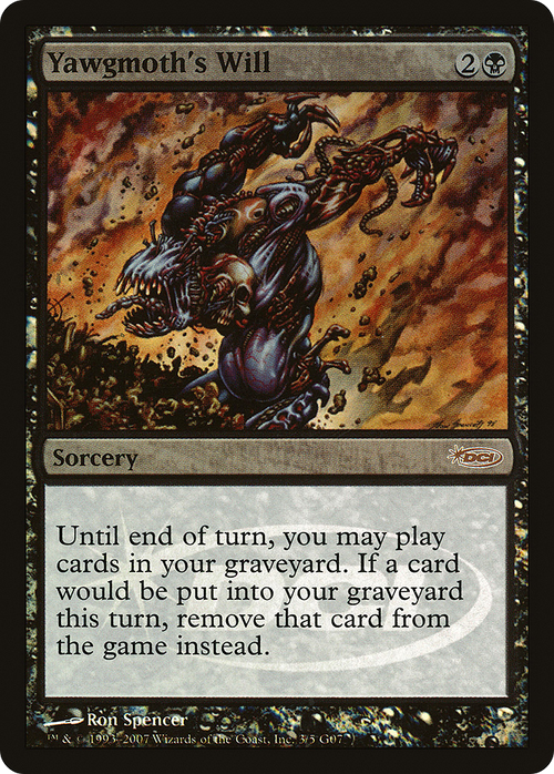 Yawgmoth's Will (JDG-003) - Judge Gift Cards 2007 Foil