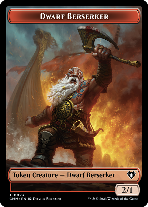 Dwarf Berserker (TCMM-023) - Commander Masters Tokens