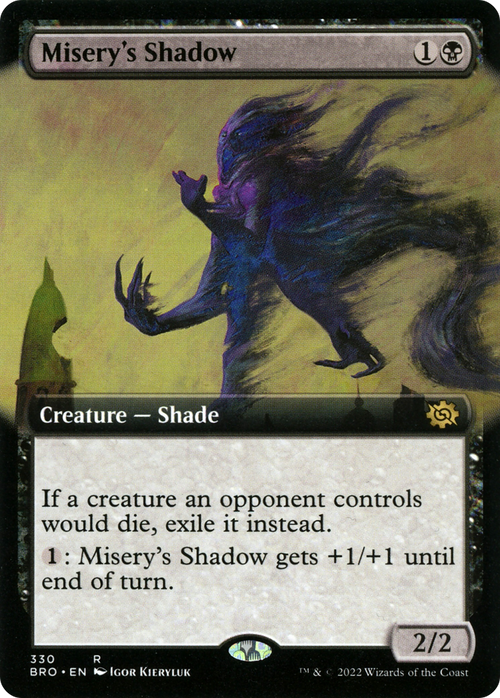 Misery's Shadow (Extended Art) (BRO-330) - The Brothers' War: (Extended Art) Foil