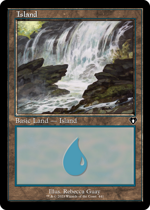 Island (441) (Retro Frame) (CMM-441) - Commander Masters Foil