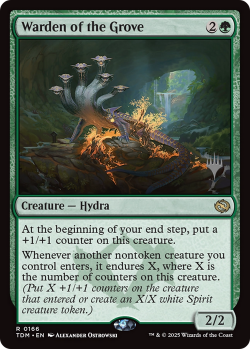 Warden of the Grove (PPTDM-166P) - Promo Pack: Tarkir: Dragonstorm Foil