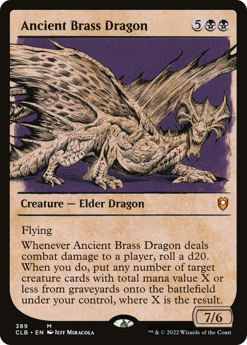 Ancient Brass Dragon (Showcase) (CLB-389) - Commander Legends: Battle for Baldur's Gate: (Showcase)