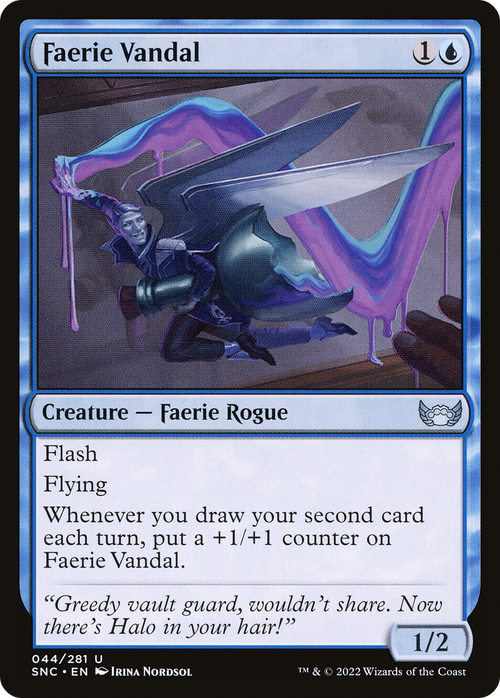 Faerie Vandal (SNC-044) - Streets of New Capenna Foil