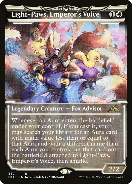 Light-Paws, Emperor's Voice (Showcase) (NEO-367) - Kamigawa: Neon Dynasty: (Showcase)