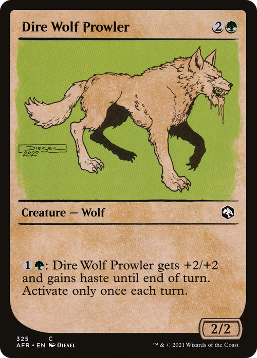 Dire Wolf Prowler (Showcase) (AFR-325) - Adventures in the Forgotten Realms: (Showcase)