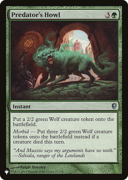 Predator's Howl (LIST-CNS-37) - The List