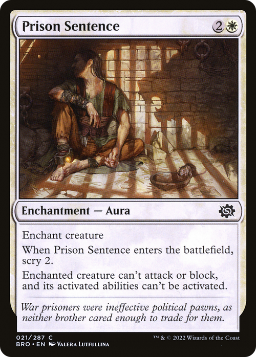 Prison Sentence (BRO-021) - The Brothers' War Foil