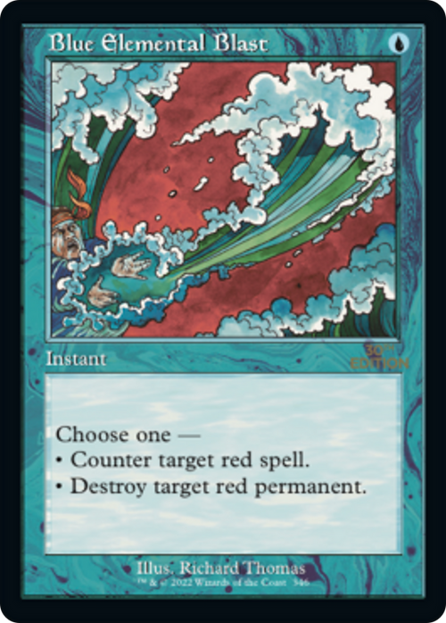 Blue Elemental Blast (Retro Frame) (30A-346) - 30th Anniversary Edition