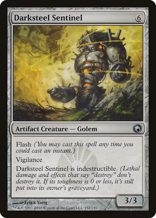 Darksteel Sentinel (SOM-152) - Scars of Mirrodin Foil