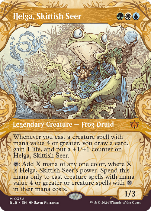 Helga, Skittish Seer (Showcase) (BLB-332) - Bloomburrow: (Showcase) (Borderless)