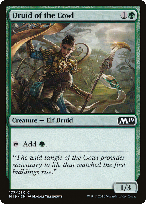 Druid of the Cowl (M19-177) - Core Set 2019