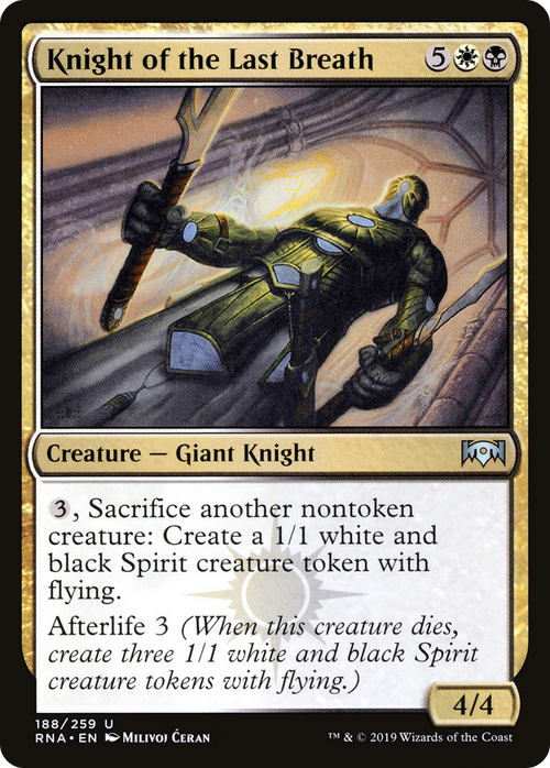 Knight of the Last Breath (RNA-188) - Ravnica Allegiance