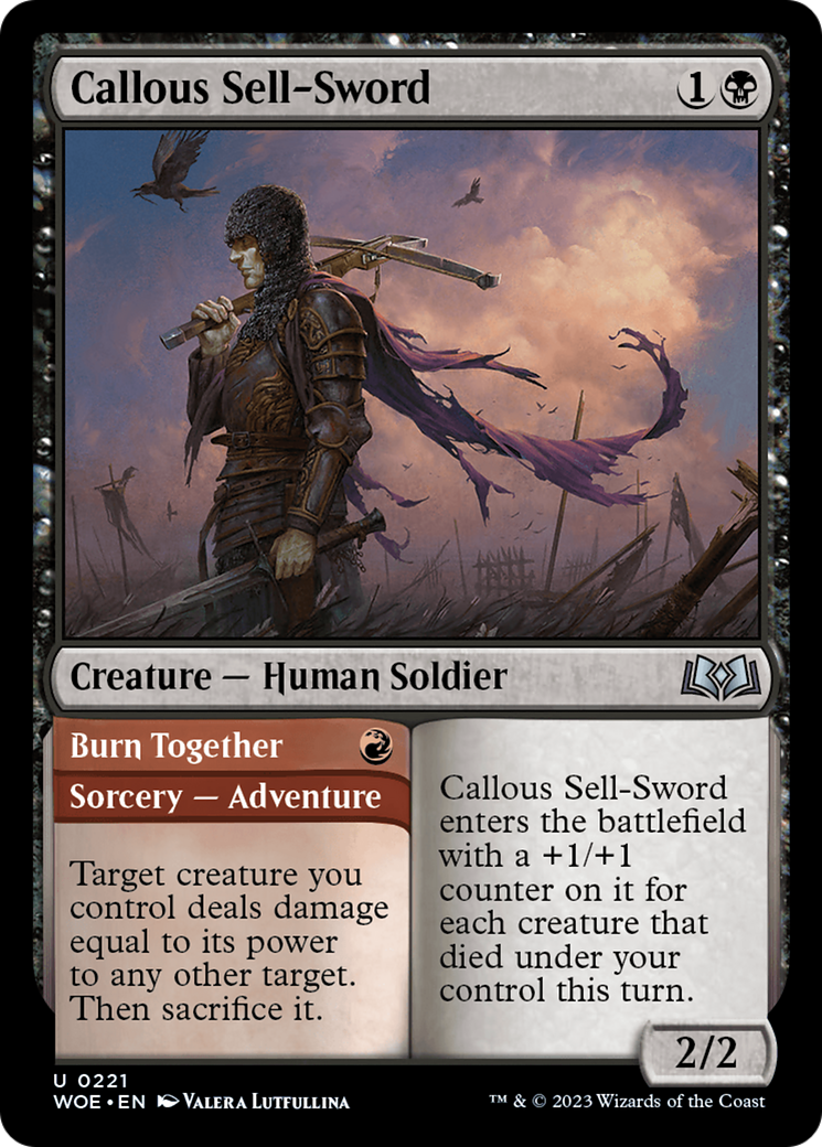 Callous Sell-Sword (WOE-221) - Wilds of Eldraine