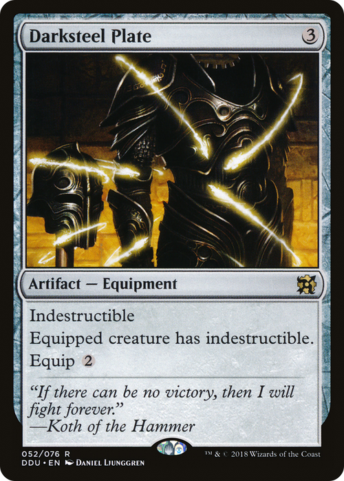 Darksteel Plate (DDU-052) - Duel Decks: Elves vs. Inventors