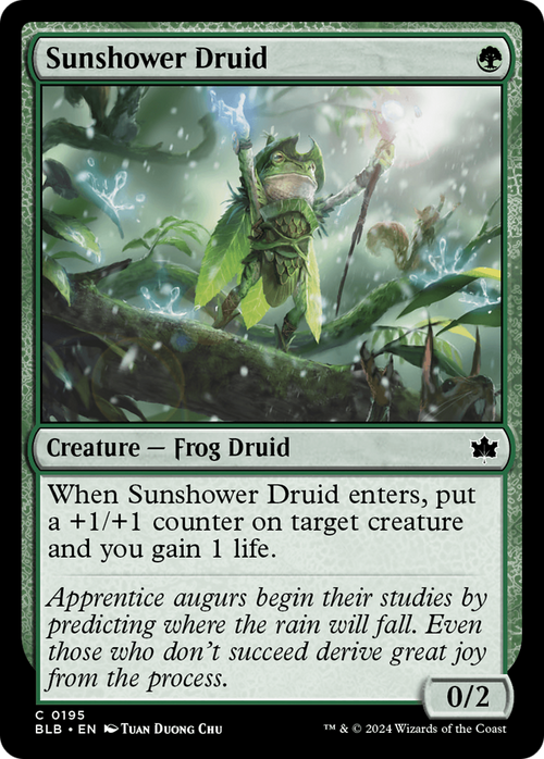 Sunshower Druid (BLB-195) - Bloomburrow Foil