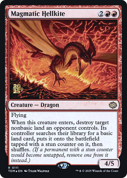 Magmatic Hellkite (PRE-111S) - Prerelease Cards Foil