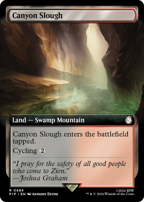 Canyon Slough (Extended Art) (PIP-489) - Fallout: (Extended Art) Foil