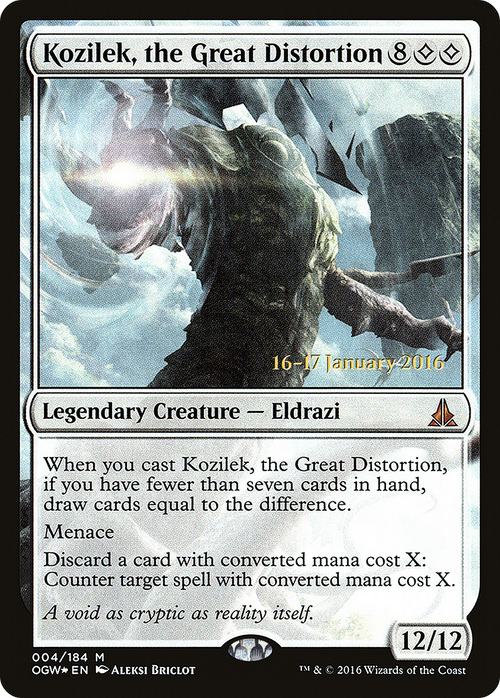 Kozilek, the Great Distortion (PRE-04S) - Oath of the Gatewatch Promos Foil