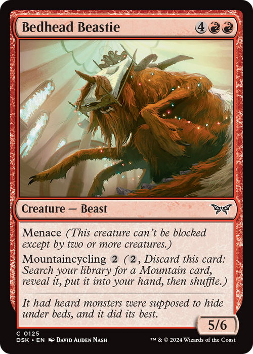 Bedhead Beastie (DSK-125) - Duskmourn: House of Horror Foil