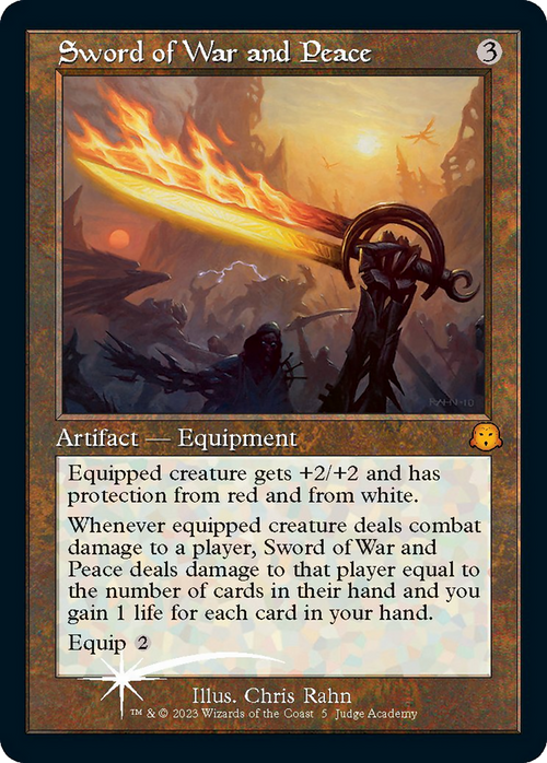 Sword of War and Peace (JDG-005) - Judge Gift Cards 2023 Foil