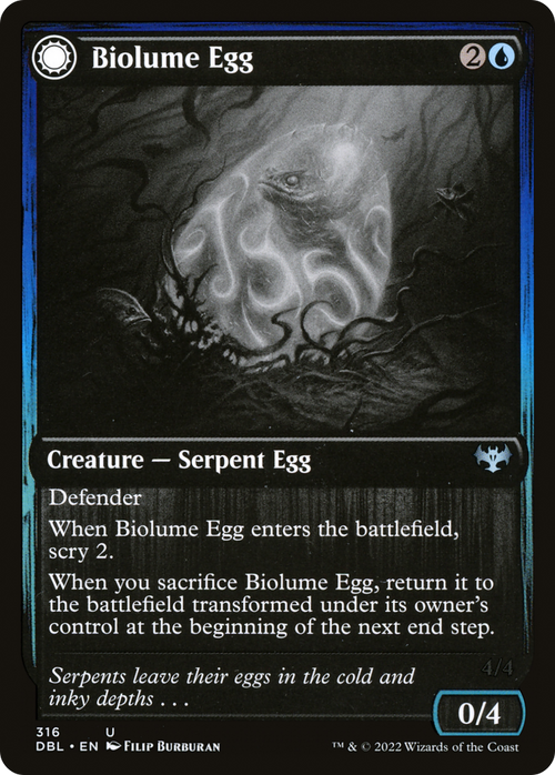 Biolume Egg (DBL-316) - Innistrad: Double Feature: (Double Faced Transform) Foil