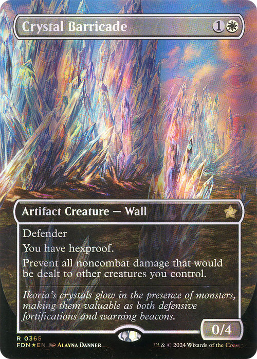 Crystal Barricade (Borderless) (Mana Foil) (FDN-365) - Foundations Foil