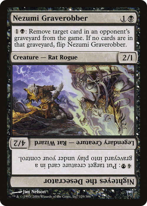 Nezumi Graverobber // Nighteyes the Desecrator (CHK-129) - Champions of Kamigawa Foil