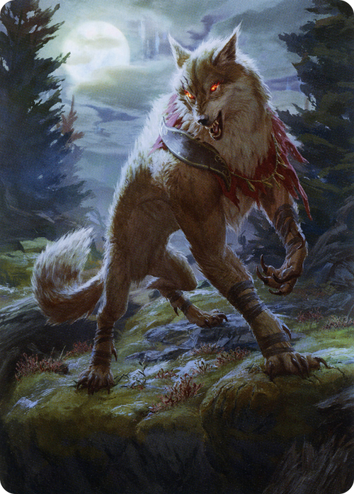 Arlinn, the Moon's Fury // Arlinn, the Moon's Fury (AMID-002) - Midnight Hunt Art Series (Borderless) Foil