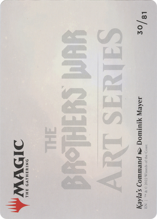 Kayla's Command // Kayla's Command (ABRO-030) - The Brothers' War Art Series (Borderless) Foil