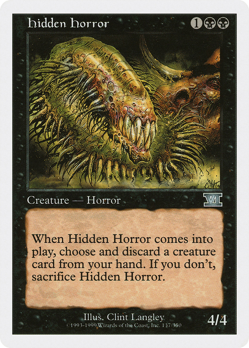 Hidden Horror (6ED-137) - Classic Sixth Edition