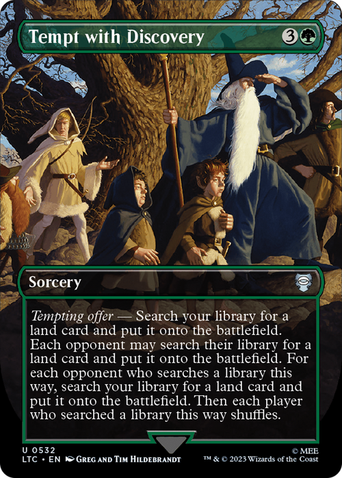 Tempt with Discovery (Borderless) (LTC-532) - Tales of Middle-earth Commander Foil