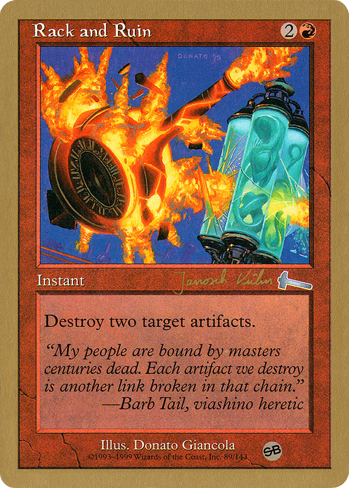 Rack and Ruin - 2000 Janosch Kuhn (ULG) (SB) (WCD-) - World Championship Decks 2000