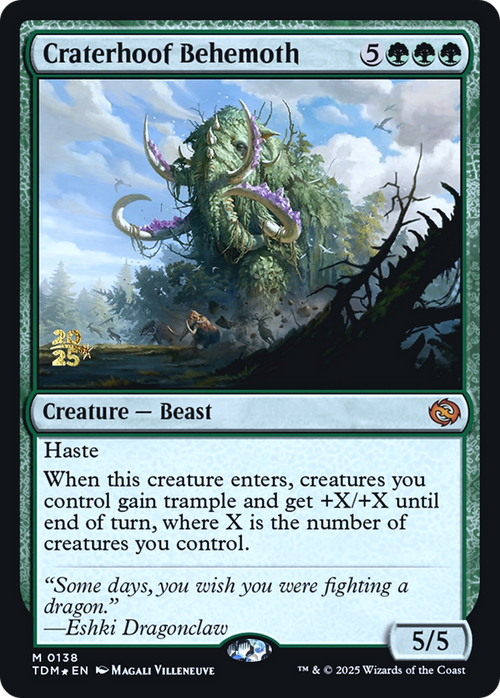 Craterhoof Behemoth (PRE-138S) - Prerelease Cards Foil