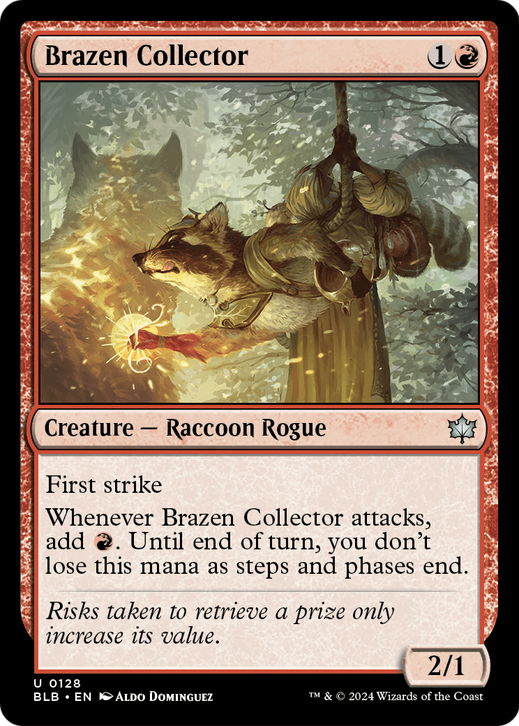Brazen Collector (BLB-128) - Bloomburrow Foil