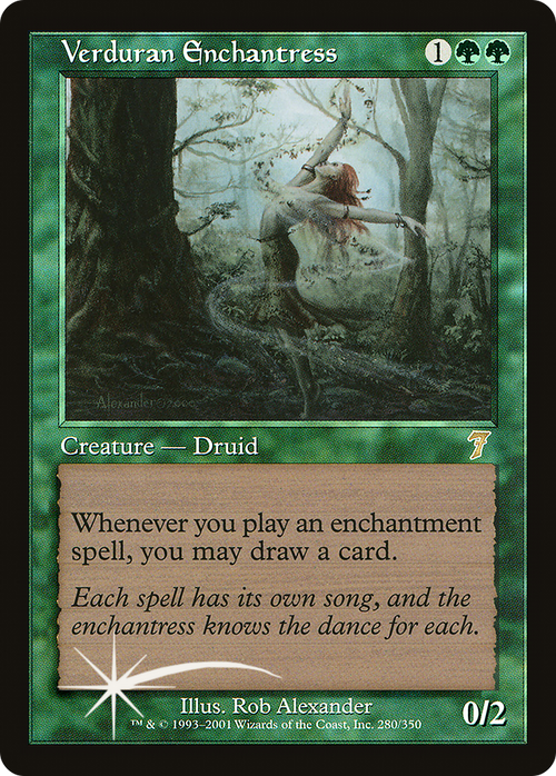 Verduran Enchantress (7ED-280) - 7th Edition Foil