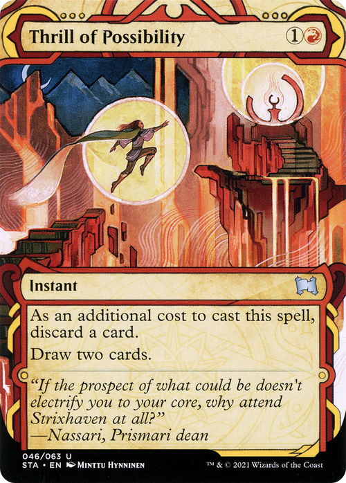 Thrill of Possibility (STA-046) - Strixhaven Mystical Archive: (Showcase) (Borderless) Foil