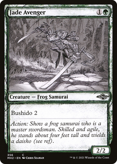 Jade Avenger (Showcase) (MH2-356) - Modern Horizons 2: (Showcase) Foil