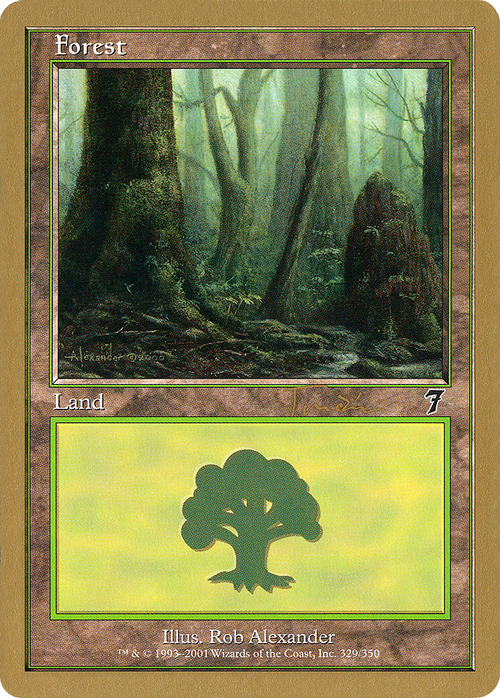 Forest (329) - 2001 Jan Tomcani (7ED) (WCD-) - World Championship Decks 2001