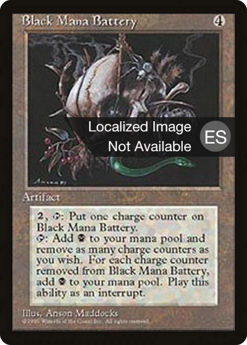 Black Mana Battery (4BB-) - Fourth Edition Foreign Black Border