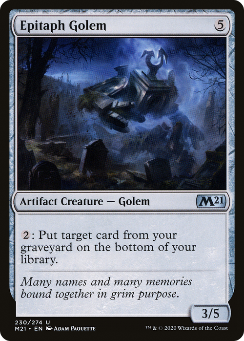 Epitaph Golem (M21-230) - Core Set 2021 Foil