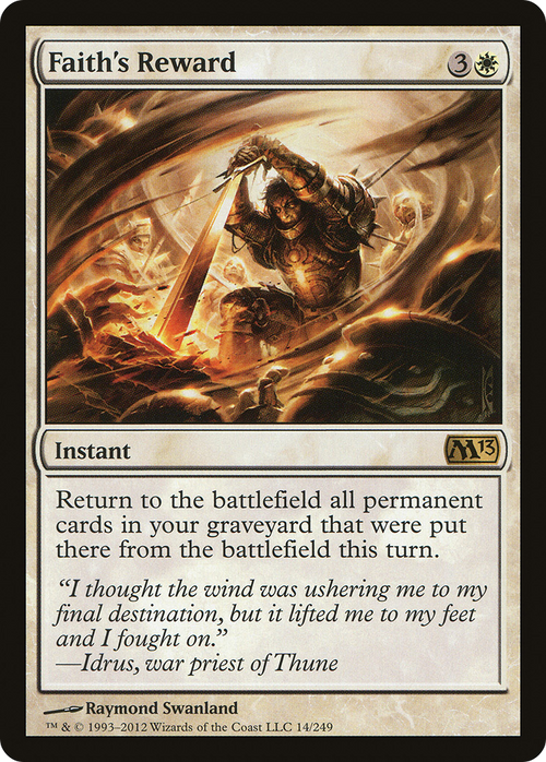 Faith's Reward (M13-014) - Magic 2013 Foil