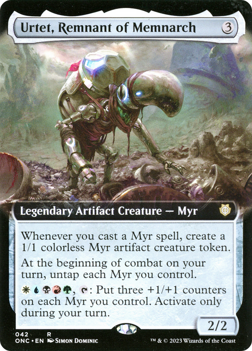 Urtet, Remnant of Memnarch (Extended Art) (ONC-042) - Phyrexia: All Will Be One Commander: (Extended Art) Foil