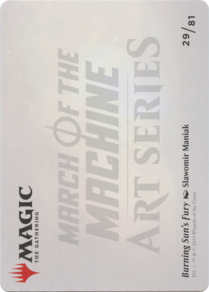 Burning Sun's Fury // Burning Sun's Fury (AMOM-029) - March of the Machine Art Series (Borderless) Foil