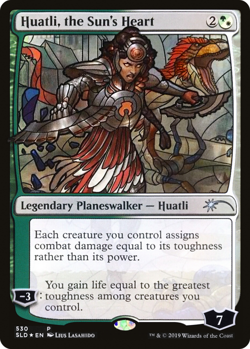 Huatli, the Sun's Heart (Stained Glass) (SLD-530) - Secret Lair Drop Foil